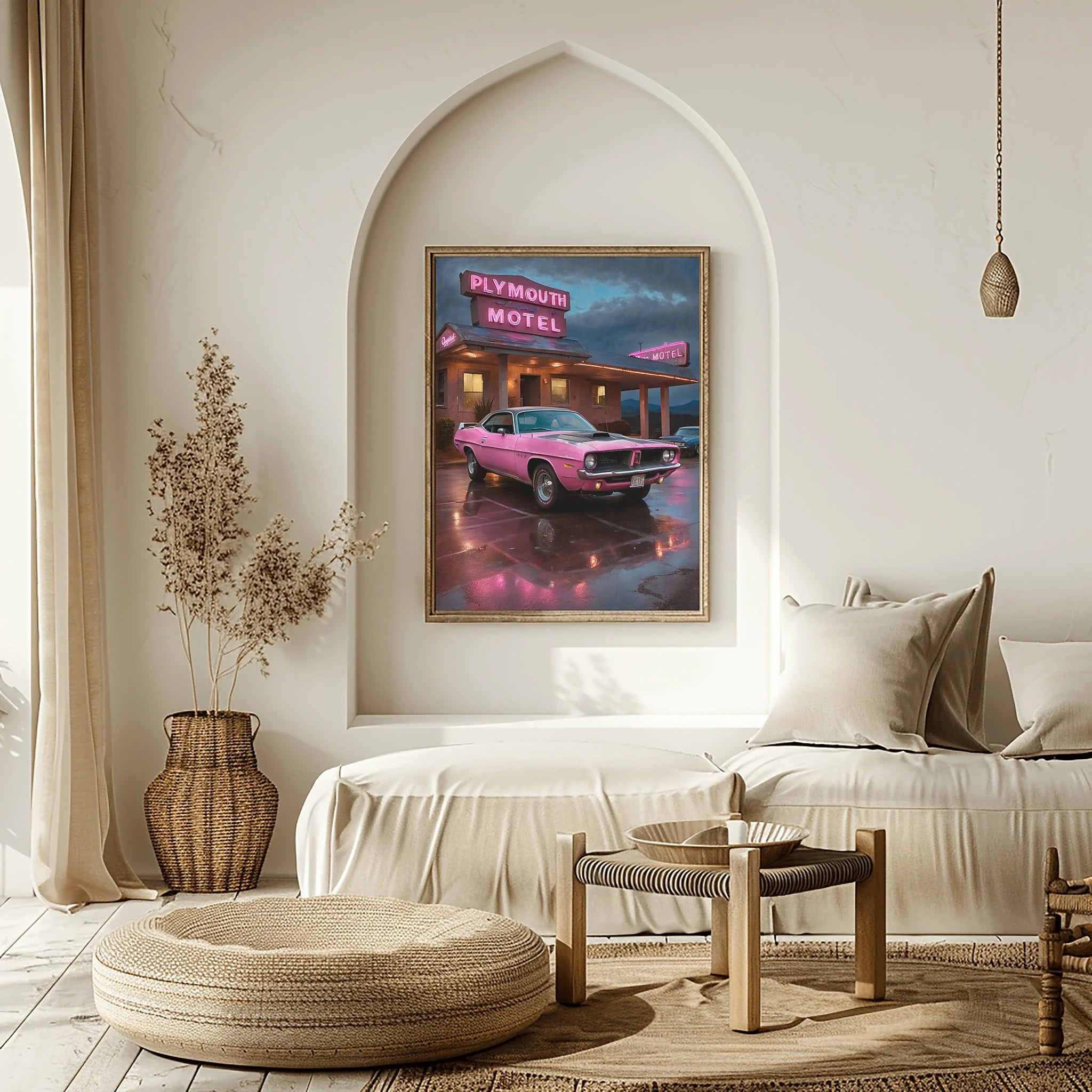 1970 Cuda High-Impact Era - Vintage Hotel Edition | Poster Canvas