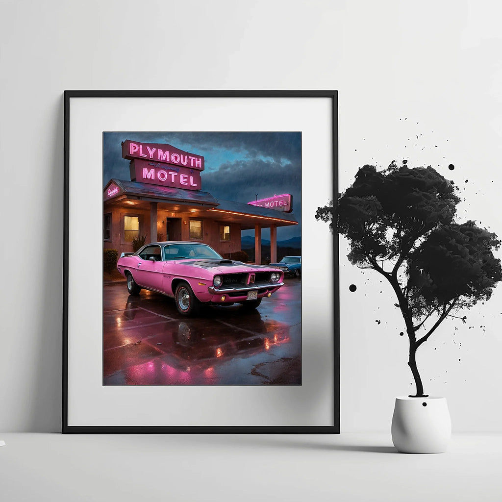 1970 Cuda High-Impact Era - Vintage Hotel Edition | Poster Canvas