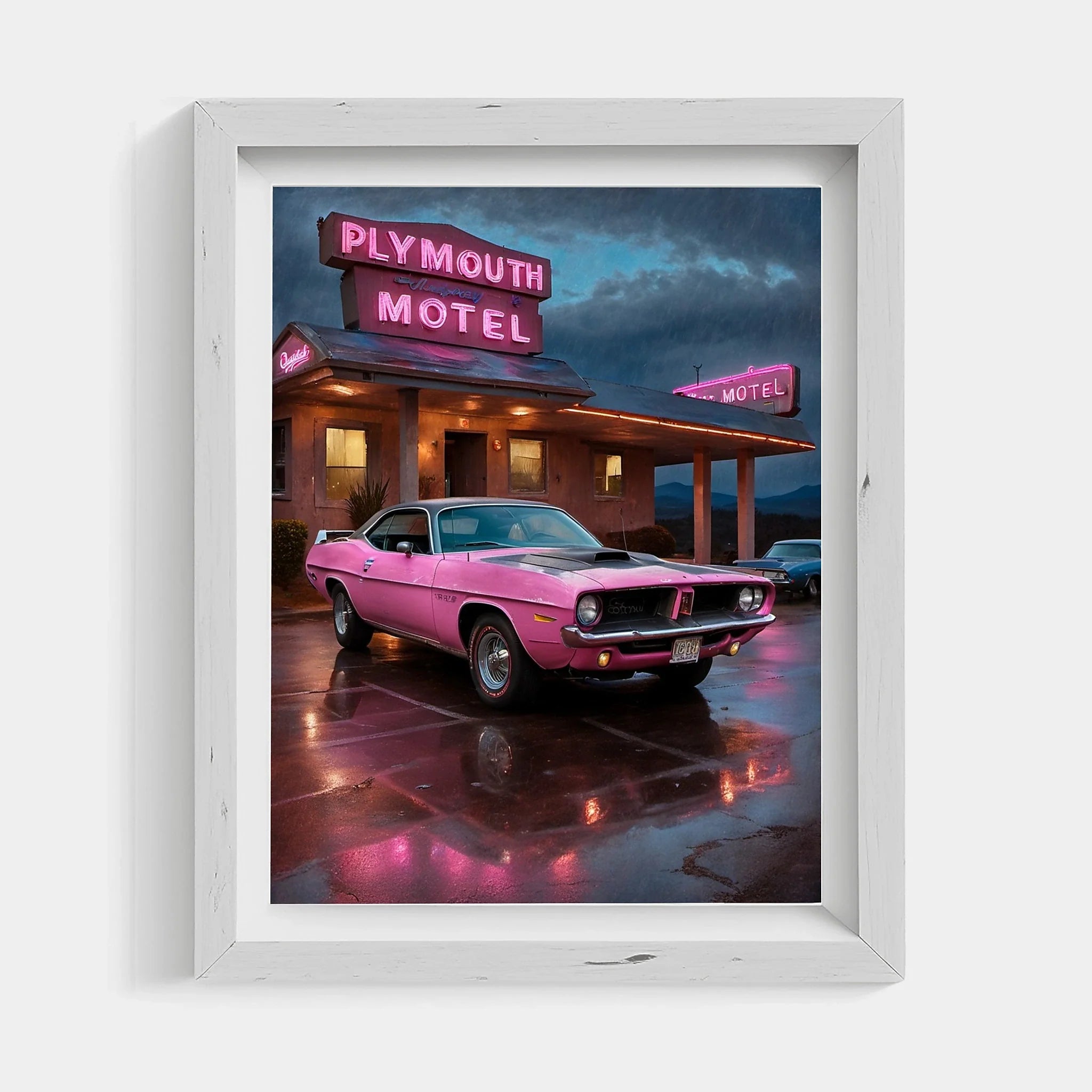 1970 Cuda High-Impact Era - Vintage Hotel Edition | Poster Canvas