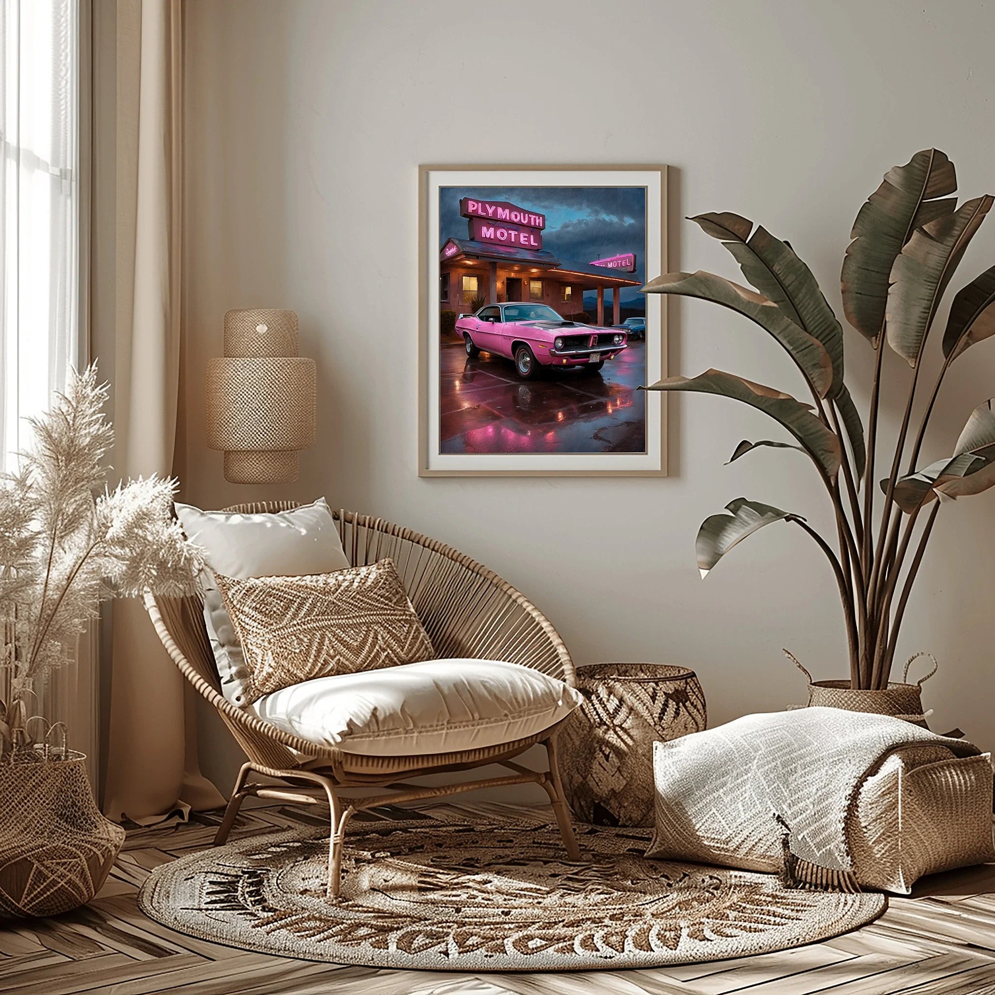 1970 Cuda High-Impact Era - Vintage Hotel Edition | Poster Canvas