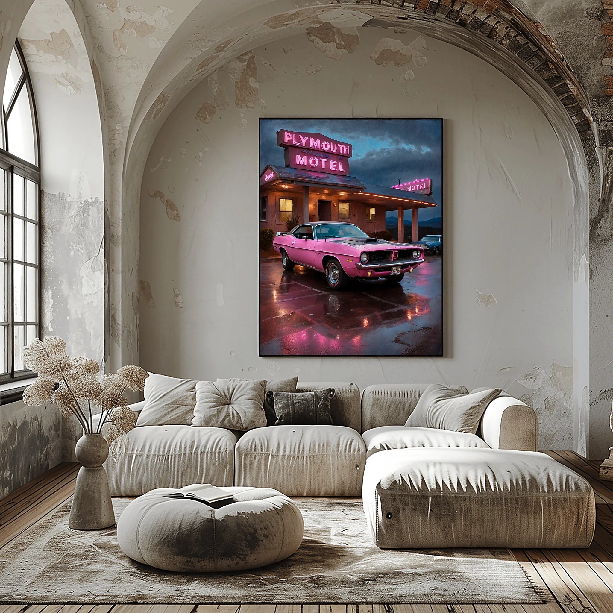 1970 Cuda High-Impact Era - Vintage Hotel Edition | Poster Canvas
