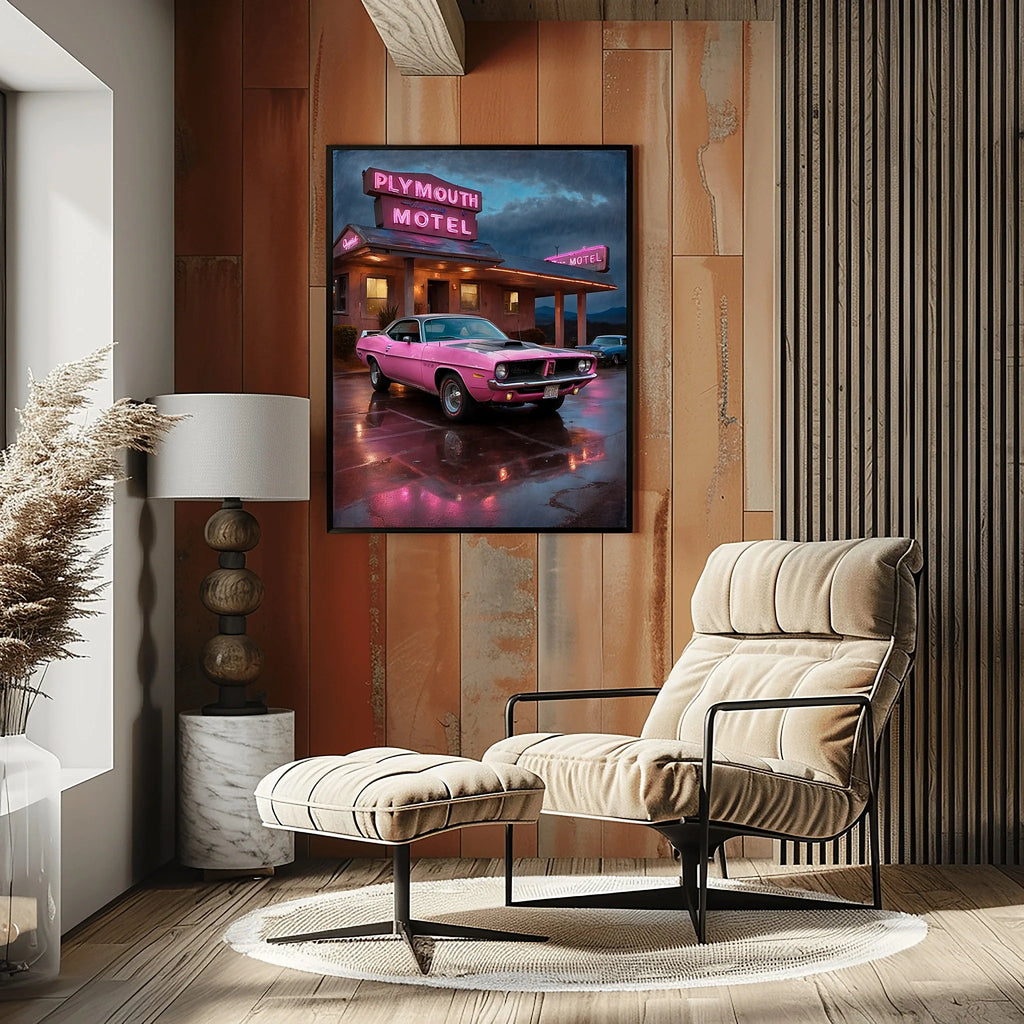 1970 Cuda High-Impact Era - Vintage Hotel Edition | Poster Canvas