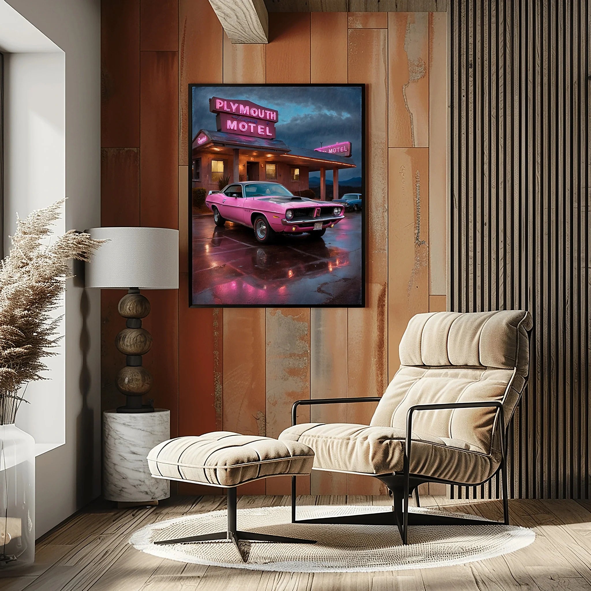 1970 Cuda High-Impact Era - Vintage Hotel Edition | Poster Canvas