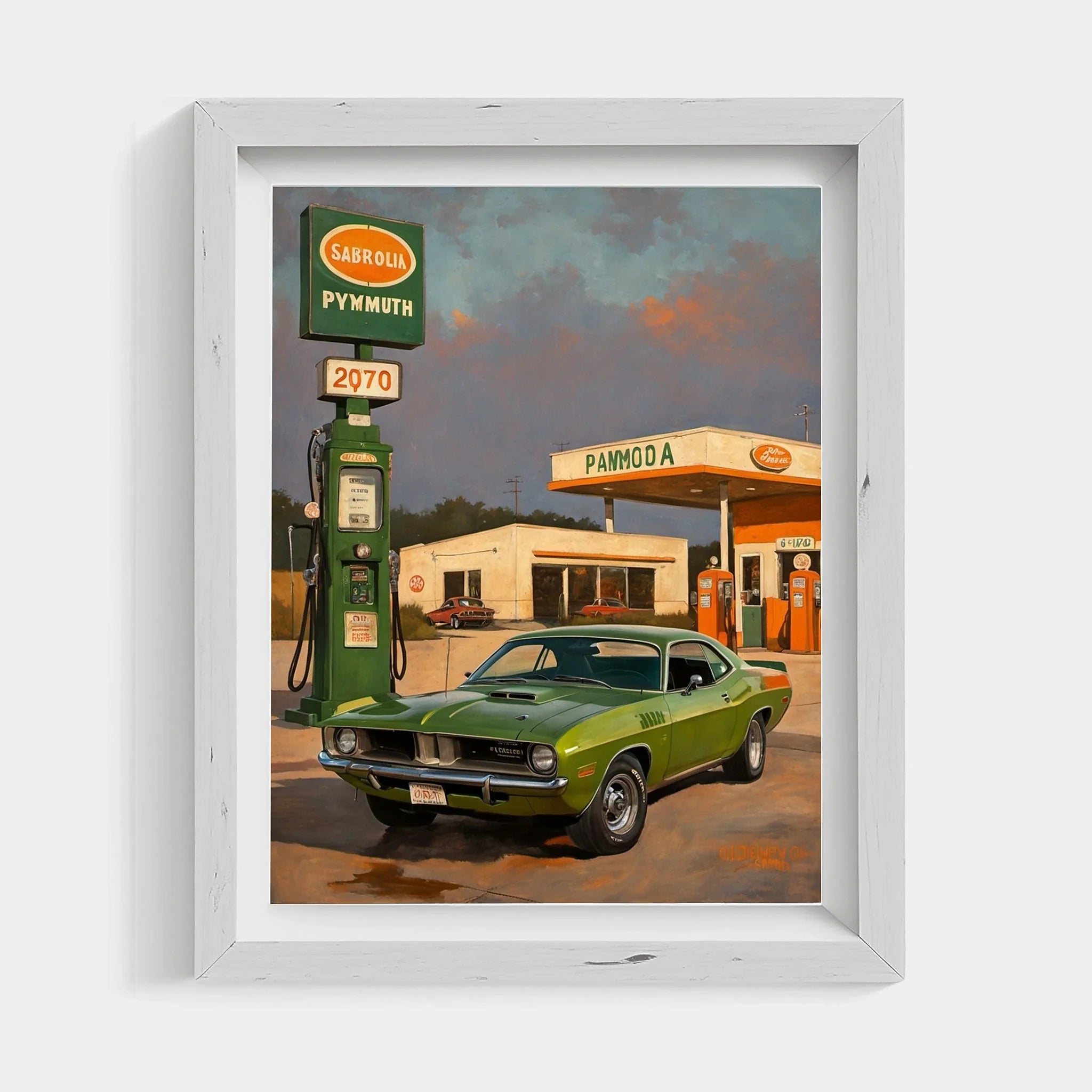 1970 Cuda High-Impact Era - Vintage Station Edition | Poster Canvas