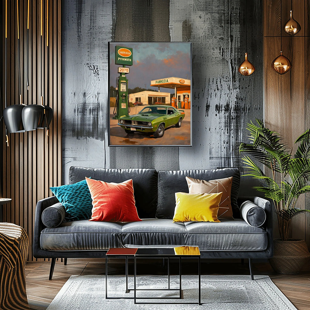 1970 Cuda High-Impact Era - Vintage Station Edition | Poster Canvas