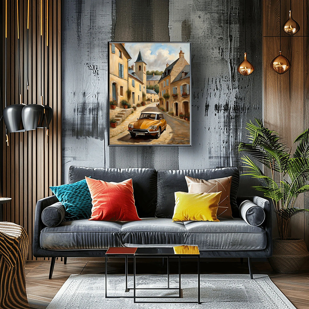 1970 French Hydropneumatic Art - Village Edition | Poster & Canvas