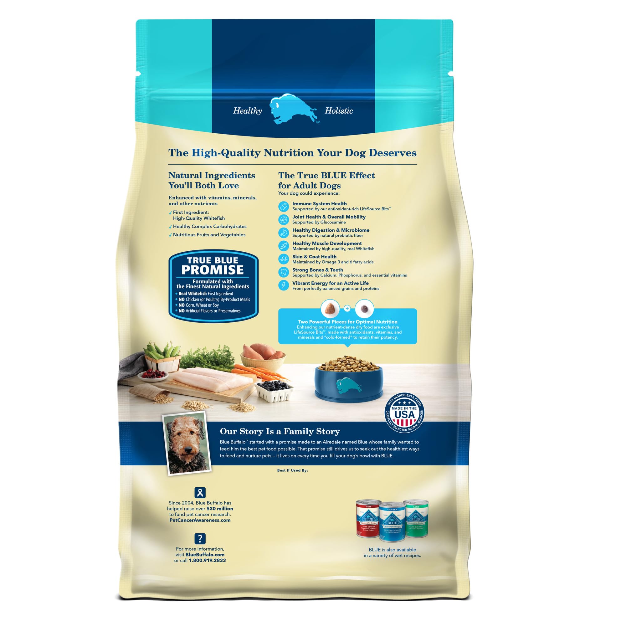 Blue Buffalo Life Protection Formula Adult Dry Dog Food, Helps Build and Maintain Strong Muscles, Made with Natural Ingredients, Beef & Brown Rice Recipe, 30-lb Bag