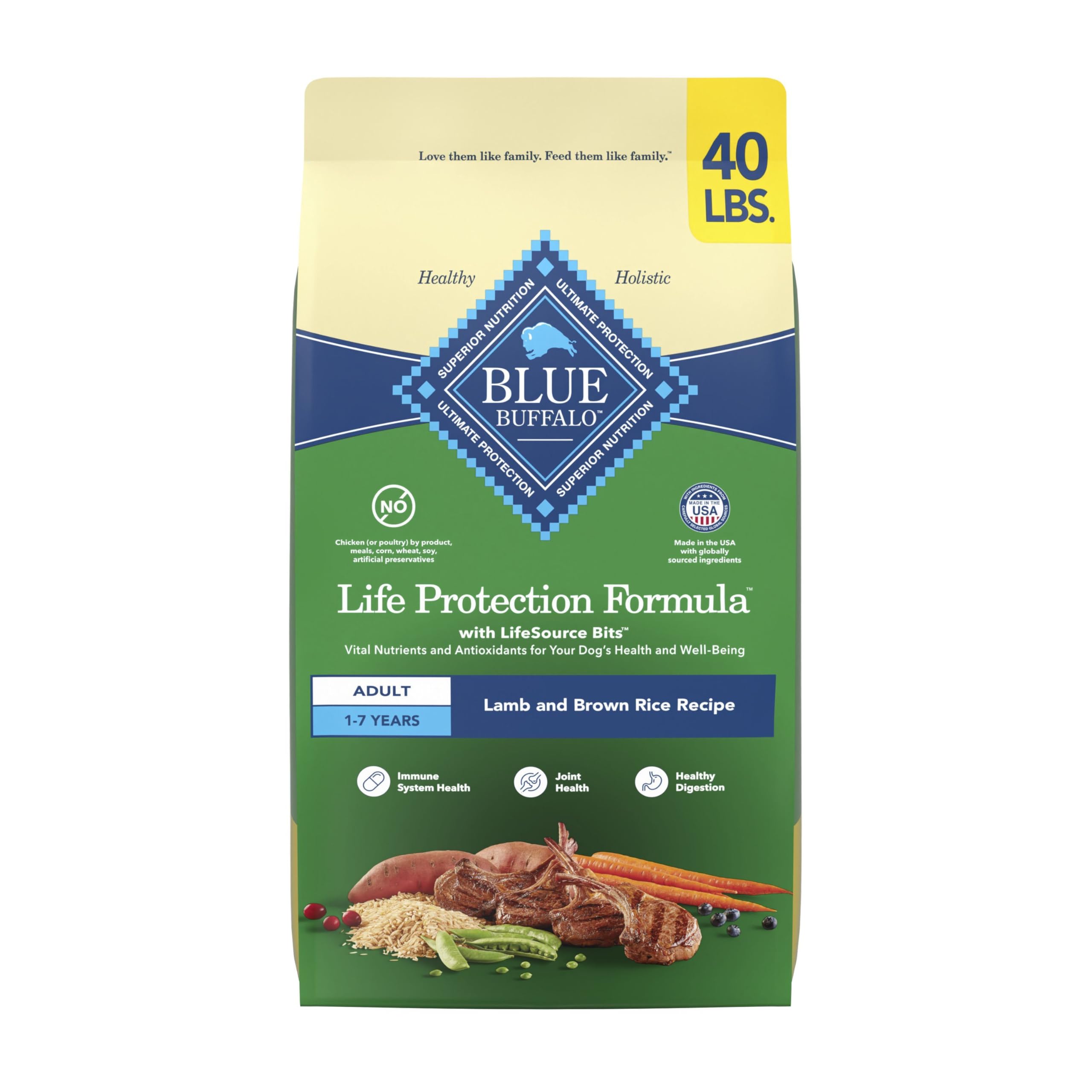 Blue Buffalo Life Protection Formula Adult Dry Dog Food, Helps Build and Maintain Strong Muscles, Made with Natural Ingredients, Beef & Brown Rice Recipe, 30-lb Bag