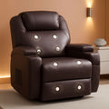 Dark Brown 360 Degree Swivel Recliner Chair With Massage