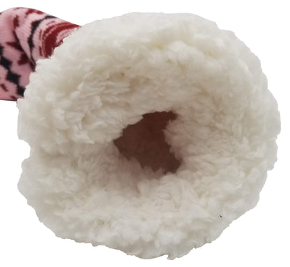 Winterlace Fuzzy Fluffy Slipper Socks, 3 Pairs Womens Sherpa Non Slip Plush Comfy Cozy Cabin Sock
