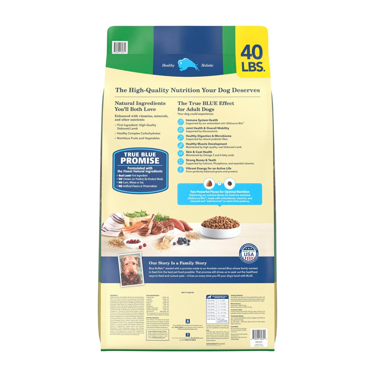 Blue Buffalo Life Protection Formula Adult Dry Dog Food, Helps Build and Maintain Strong Muscles, Made with Natural Ingredients, Beef & Brown Rice Recipe, 30-lb Bag
