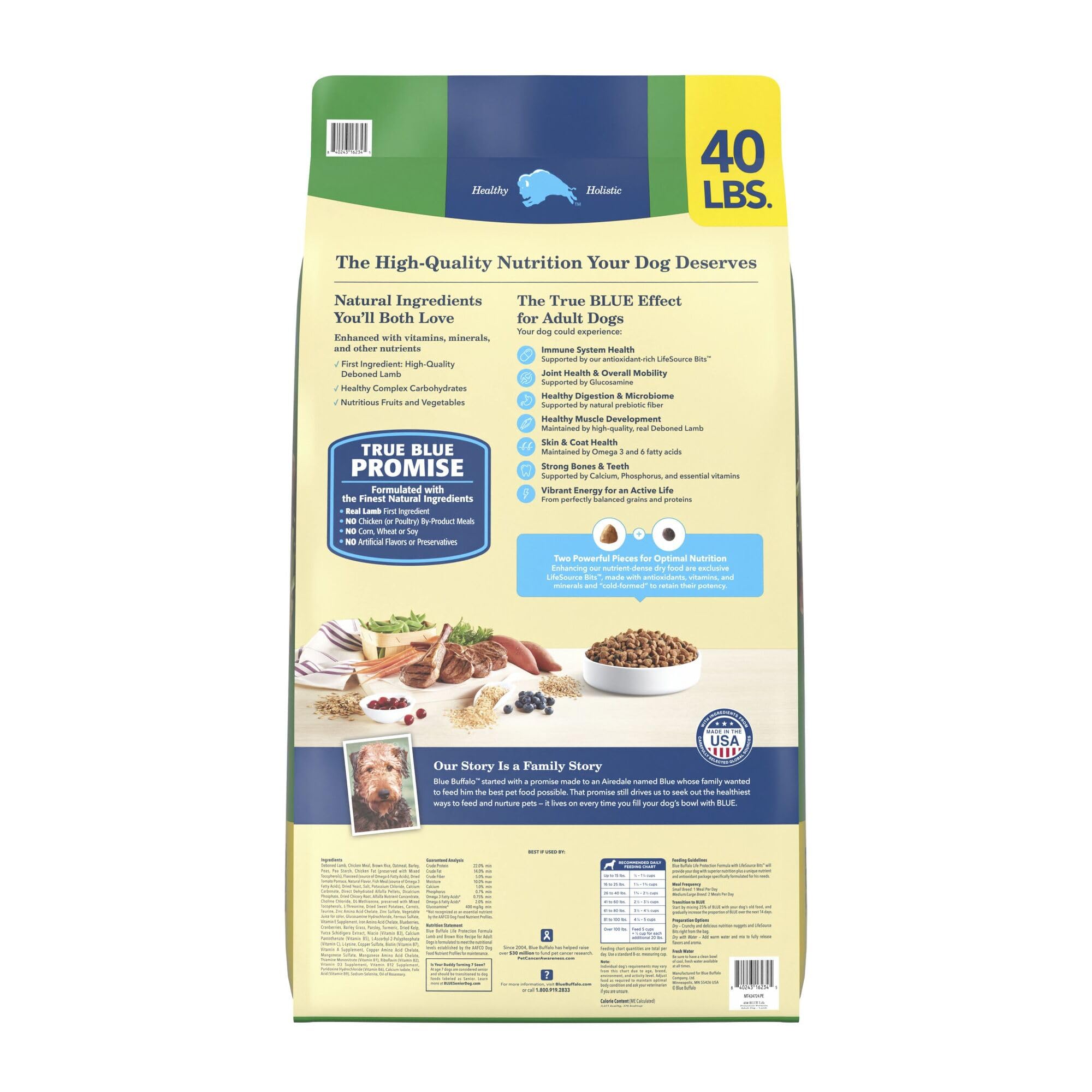 Blue Buffalo Life Protection Formula Adult Dry Dog Food, Helps Build and Maintain Strong Muscles, Made with Natural Ingredients, Beef & Brown Rice Recipe, 30-lb Bag