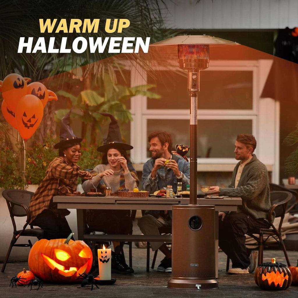 Bronze 48000 BTU Patio Heater With Round Table And Wheels