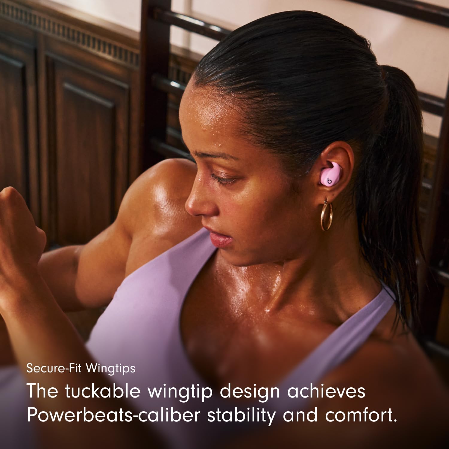 Beats Powerbeats Fit - Wireless Noise Cancelling Workout Earbuds with Secure-Fit Wingtips, Up to 30-Hour Battery Life, Sweat & Water Resistant, Apple & Android Compatible - Gravel Gray