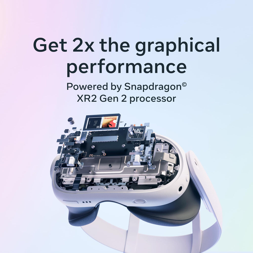 Meta Quest 3 512GB | VR Headset — Thirty Percent Sharper Resolution — 2X Graphical Processing Power — Virtual Reality Without Wires — Access to 40+ Games with a 3-Month Trial of Meta Horizon+ Included