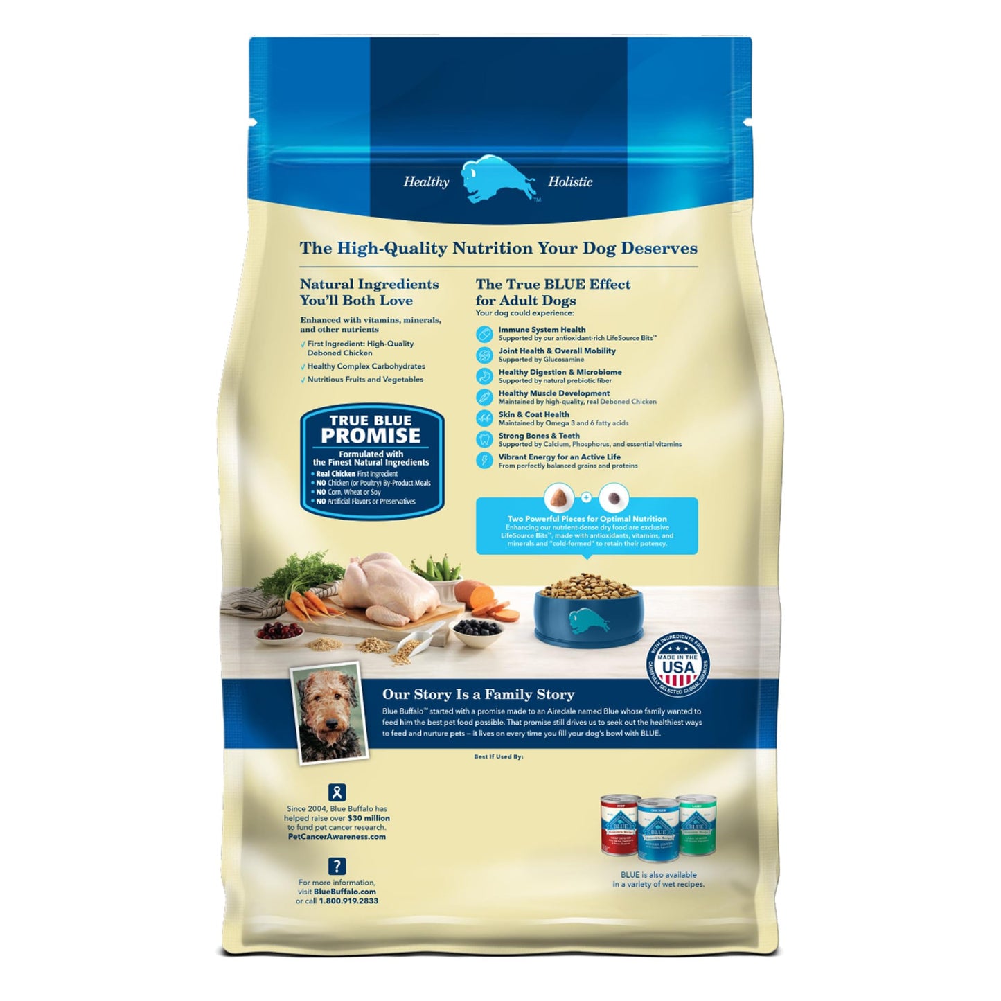 Blue Buffalo Life Protection Formula Adult Dry Dog Food, Helps Build and Maintain Strong Muscles, Made with Natural Ingredients, Beef & Brown Rice Recipe, 30-lb Bag