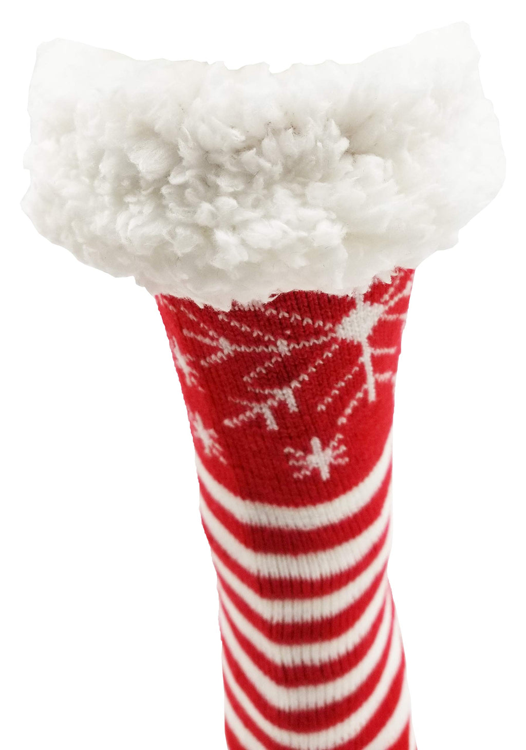 Winterlace Fuzzy Fluffy Slipper Socks, 3 Pairs Womens Sherpa Non Slip Plush Comfy Cozy Cabin Sock