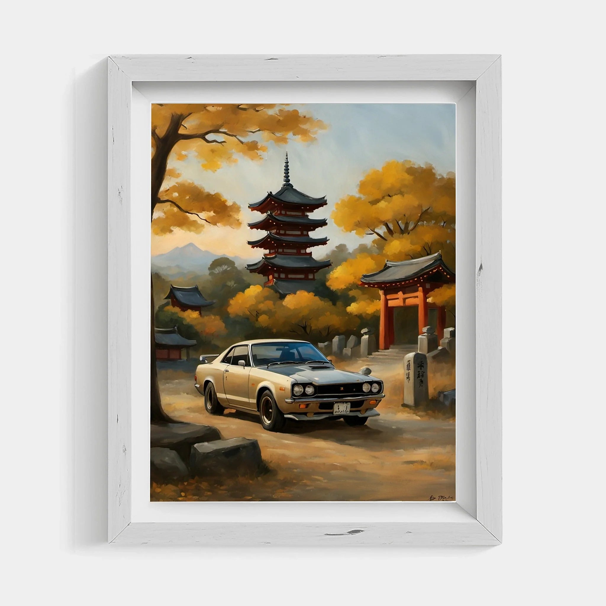 1971 Hakosuka GT-R Legend - Temple Edition | Poster Canvas
