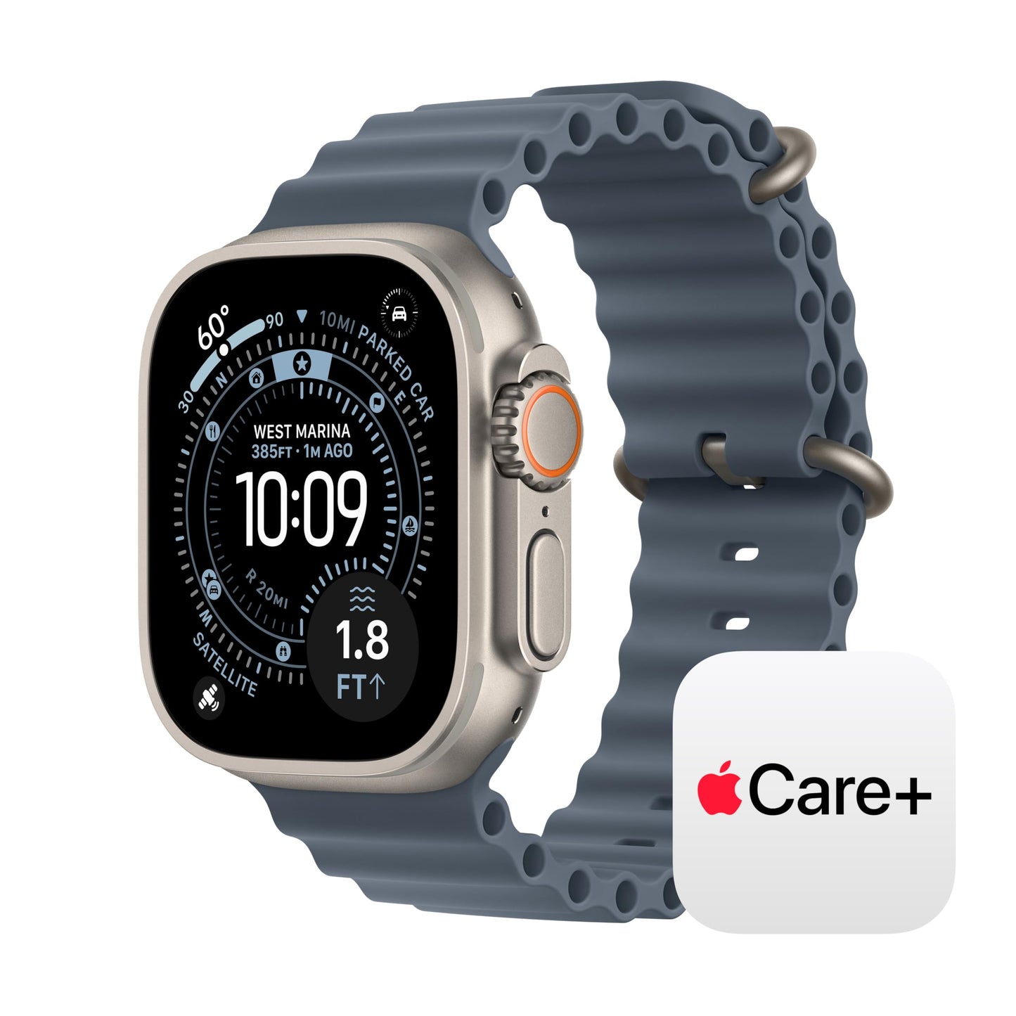 Apple Watch Ultra 3 [GPS + Cellular 49mm] Running & Multisport Smartwatch w/Rugged Titanium Case w/Natural Titanium Milanese Loop - L. Satellite Communications, Advanced Health & Fitness Tracking