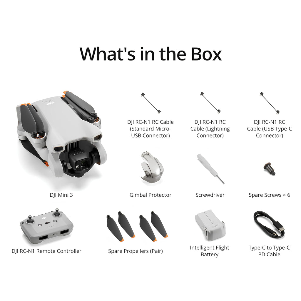 DJI Mini 3 (DJI RC), Lightweight 3x Mechanical Gimbal Drones with Camera for Adults 4K, 38-min Flight Time, up to 32800ft (10km) Video Transmission, Vertical Shooting, GPS Auto Return Integrated