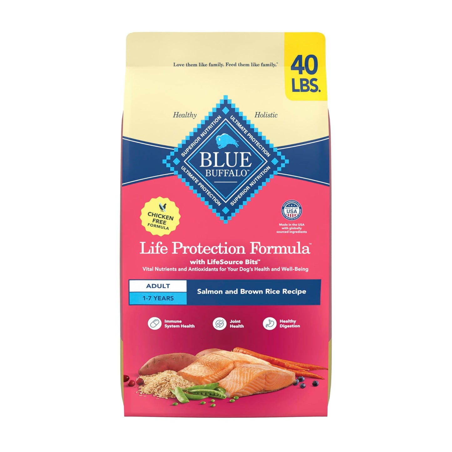 Blue Buffalo Life Protection Formula Adult Dry Dog Food, Helps Build and Maintain Strong Muscles, Made with Natural Ingredients, Beef & Brown Rice Recipe, 30-lb Bag