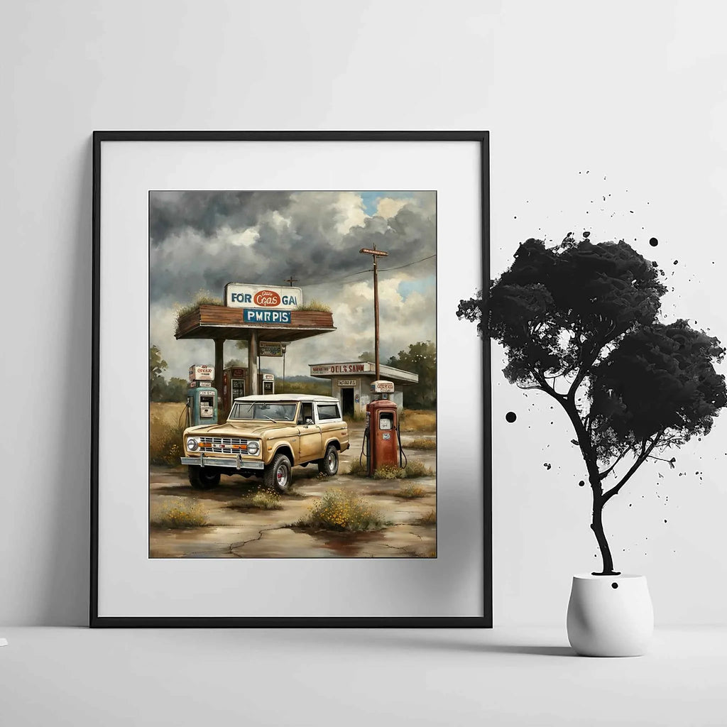 1973 FirstGen Bronco Spirit - Gas Station Edition | Poster Canvas
