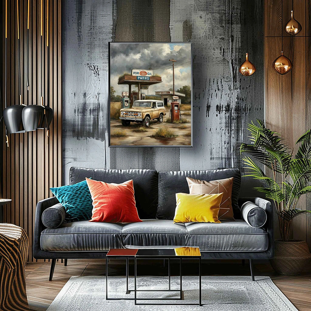 1973 FirstGen Bronco Spirit - Gas Station Edition | Poster Canvas