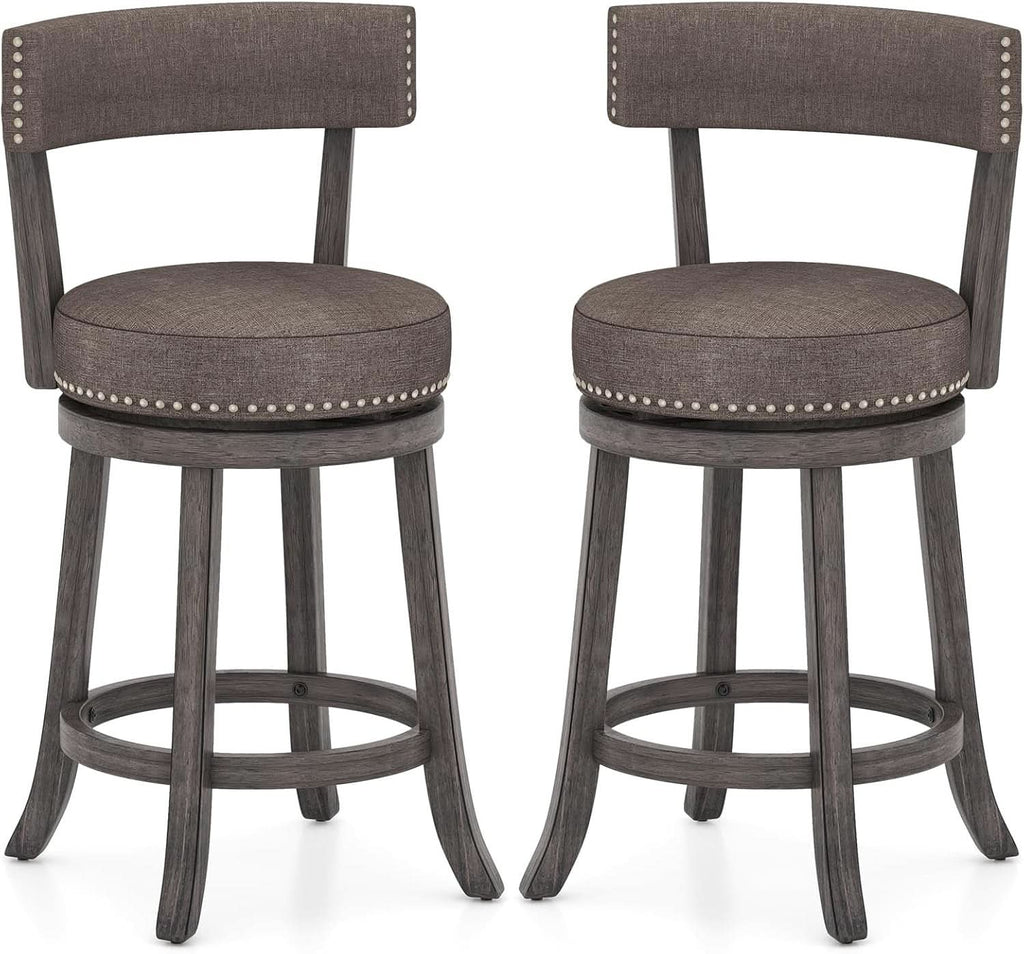 Swivel Bar Stools Set of Two for Kitchen