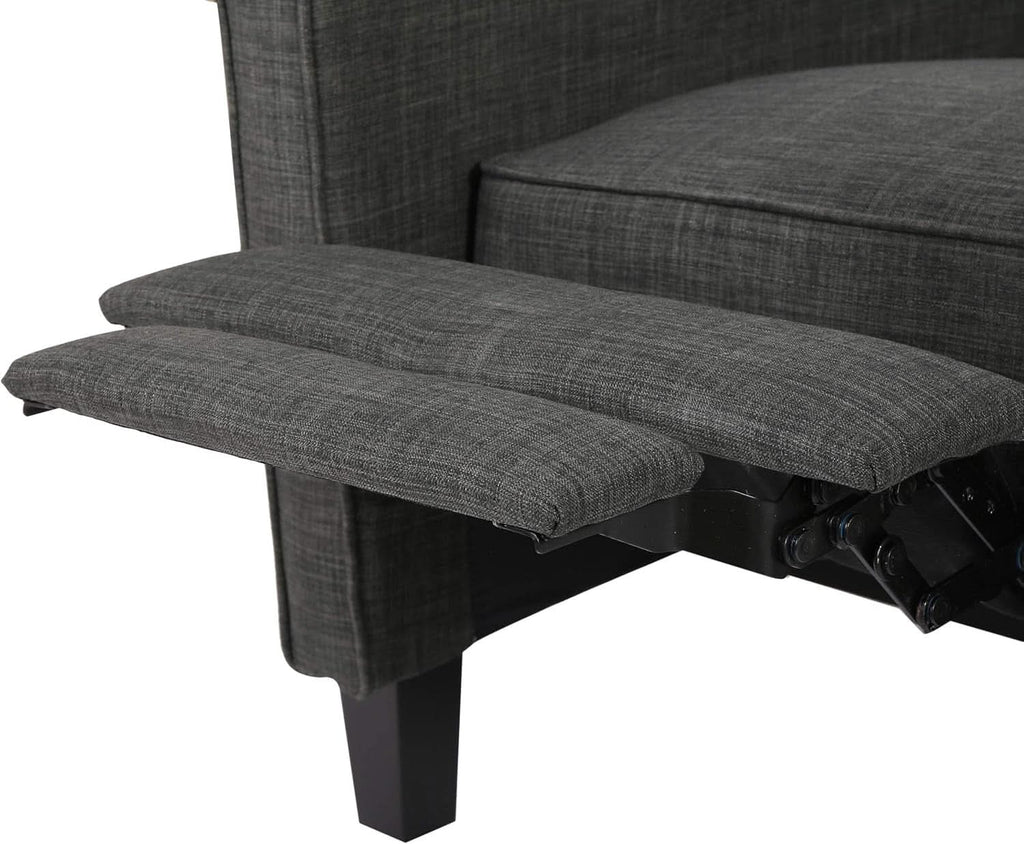 Emmie Fabric Recliner Set Of 2 Moss Gray Recliners