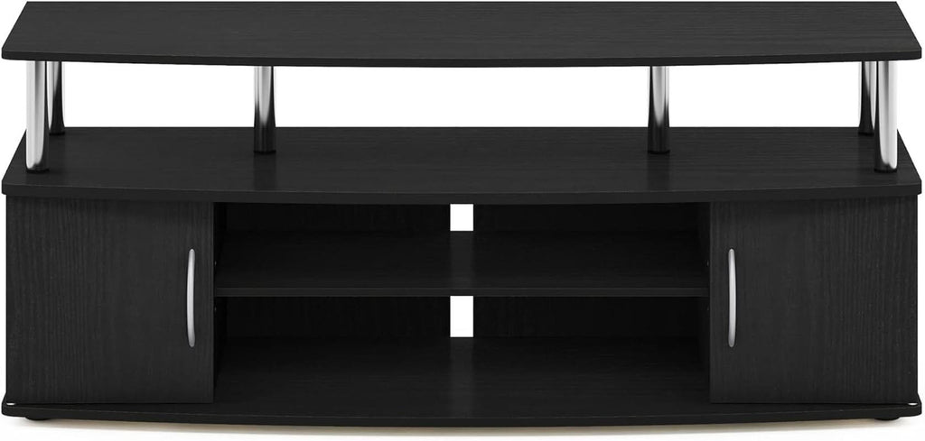 JAYA Entertainment Stand For 55 Inch TV Americano Chrome