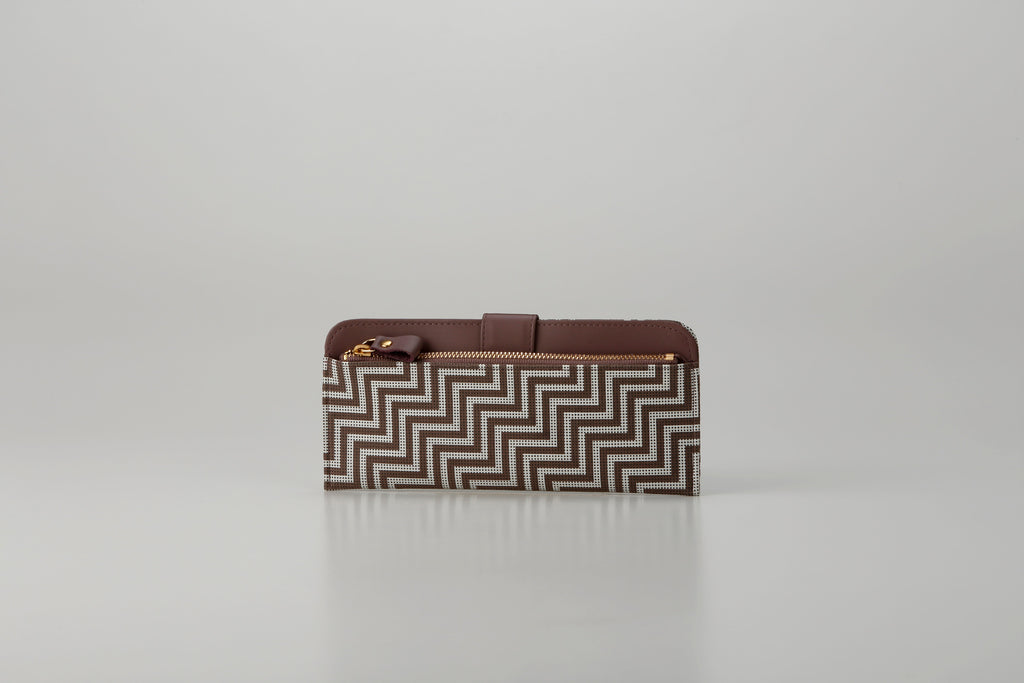 Slim Zipped Long Wallet - New Grecian