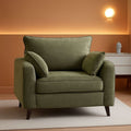 Green Chenille Oversized Accent Chair With Deep Storage