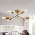 Gold Modern Sputnik Chandelier With 6 Adjustable Lights