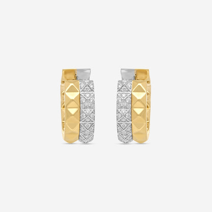 Roberto Coin Obelisco 18K Yellow & White Gold Diamond Earrings 7771787AJERX