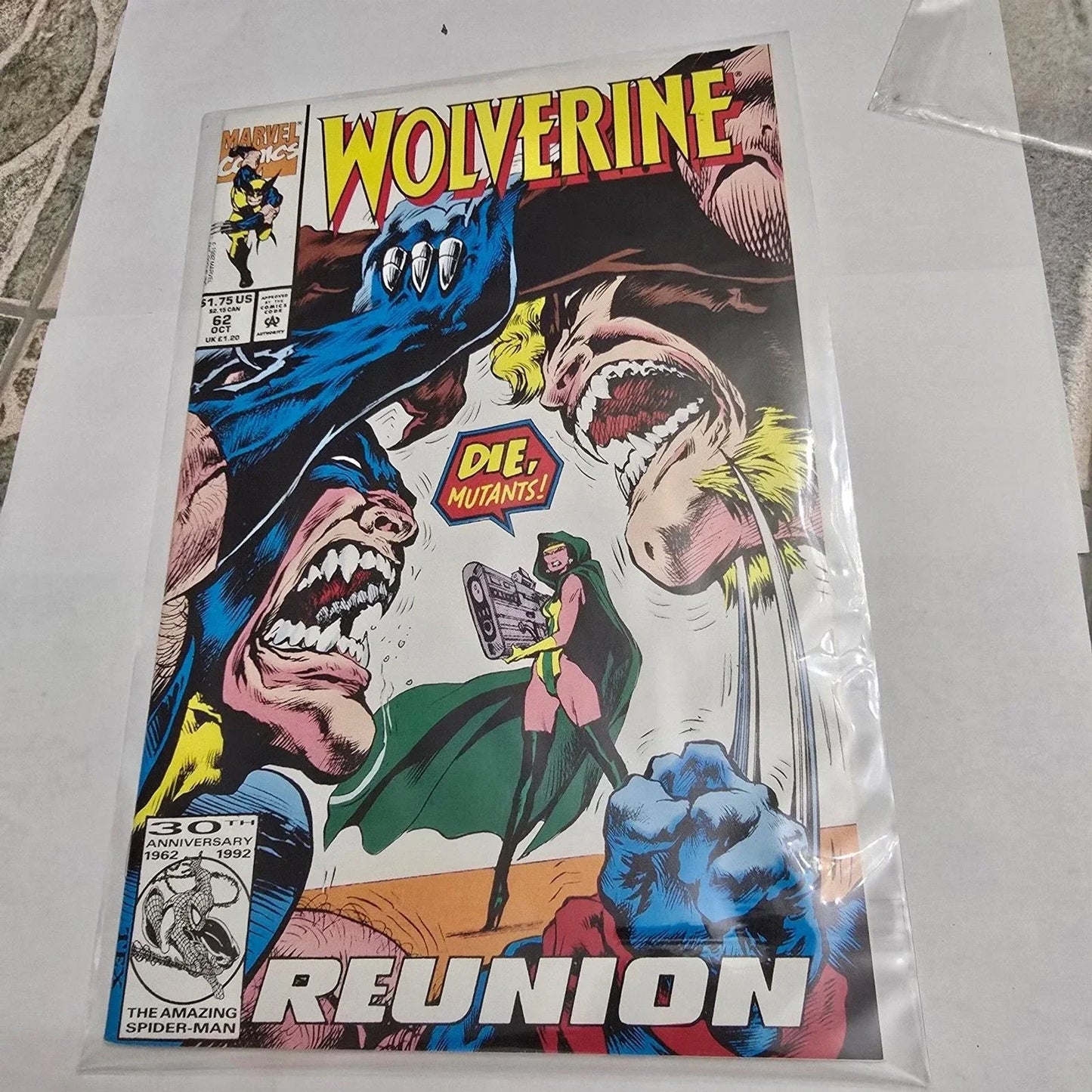 Wolverine #62 Marvel 1992 Sabretooth Spiral Reunion Cover