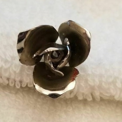 Vintage Silver Tone Screw Back Earrings