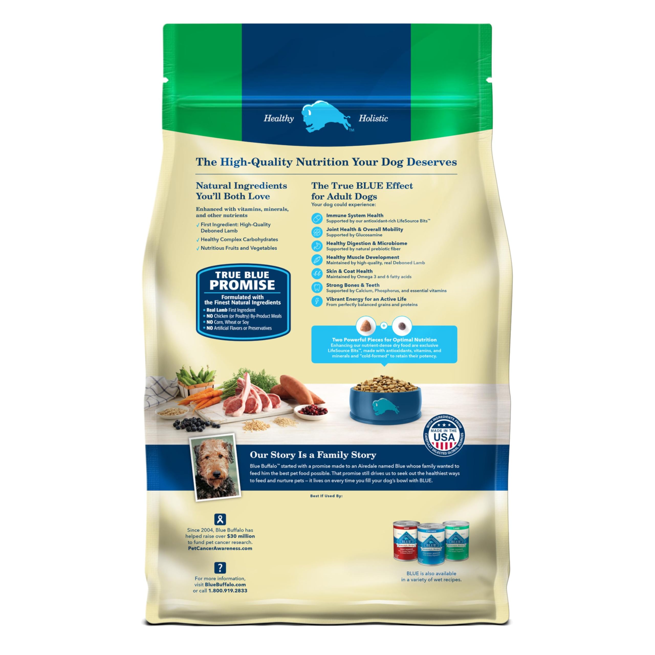 Blue Buffalo Life Protection Formula Adult Dry Dog Food, Helps Build and Maintain Strong Muscles, Made with Natural Ingredients, Beef & Brown Rice Recipe, 30-lb Bag