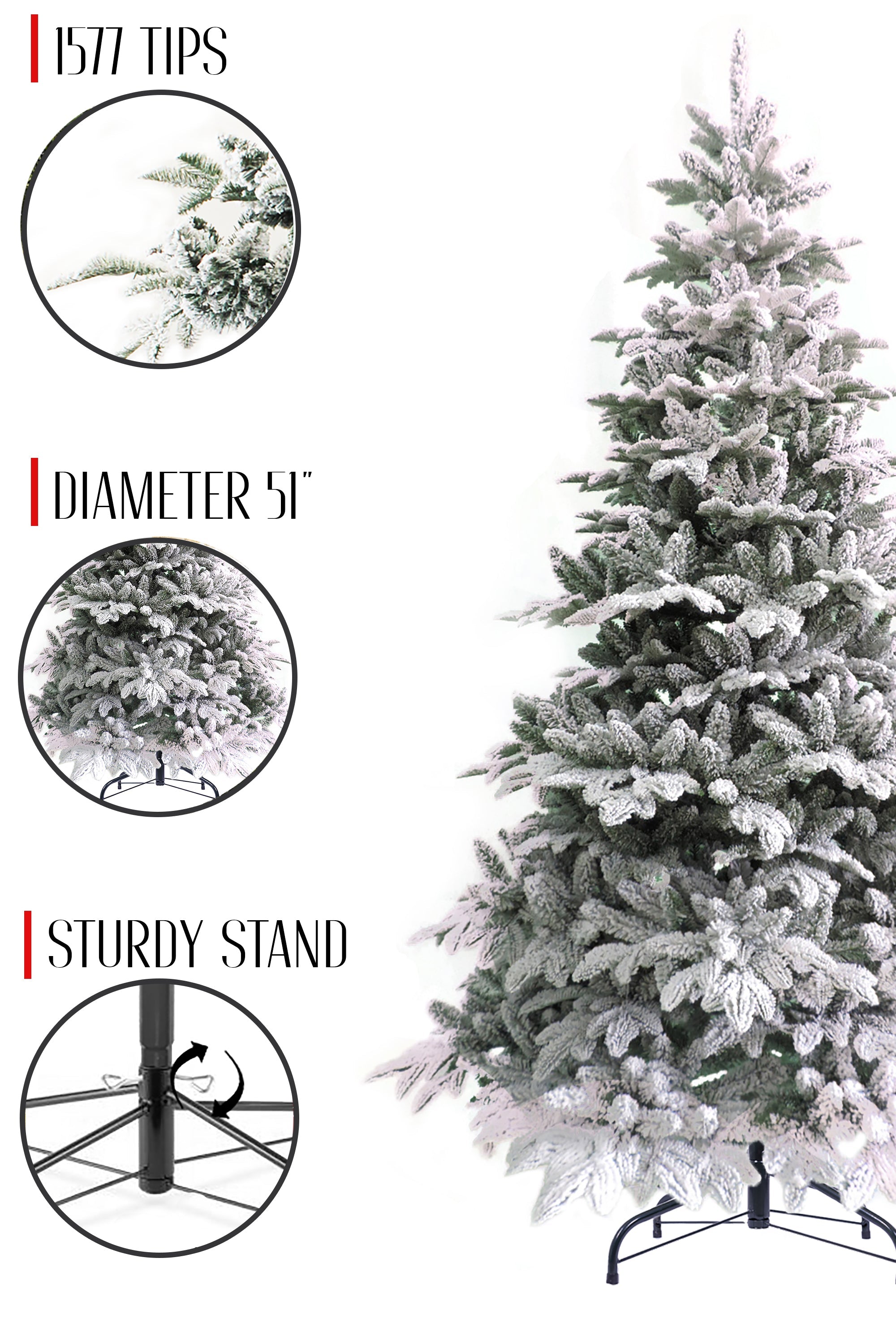Calgary Spruce Snow Flocked Christmas Tree