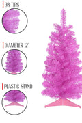 Pink Tabletop Christmas Tree with Stand Tree