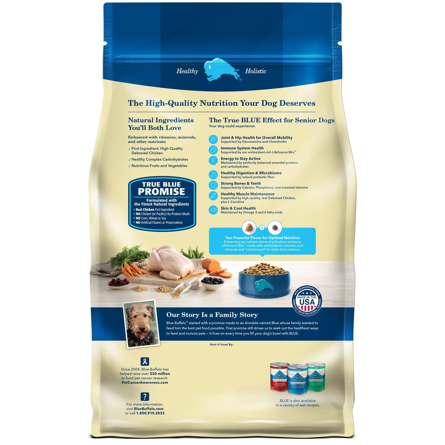 Blue Buffalo Life Protection Formula Adult Dry Dog Food, Helps Build and Maintain Strong Muscles, Made with Natural Ingredients, Beef & Brown Rice Recipe, 30-lb Bag