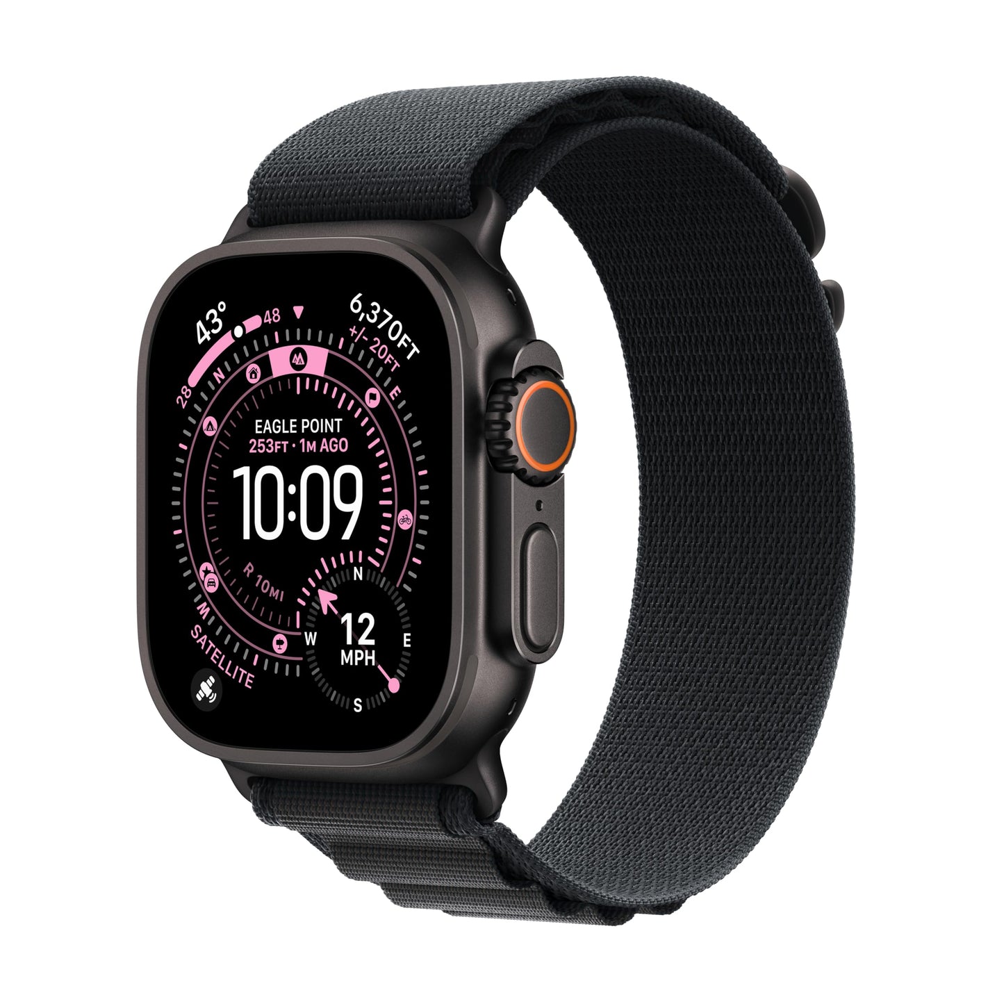Apple Watch Ultra 3 [GPS + Cellular 49mm] Running & Multisport Smartwatch w/Rugged Titanium Case w/Natural Titanium Milanese Loop - L. Satellite Communications, Advanced Health & Fitness Tracking