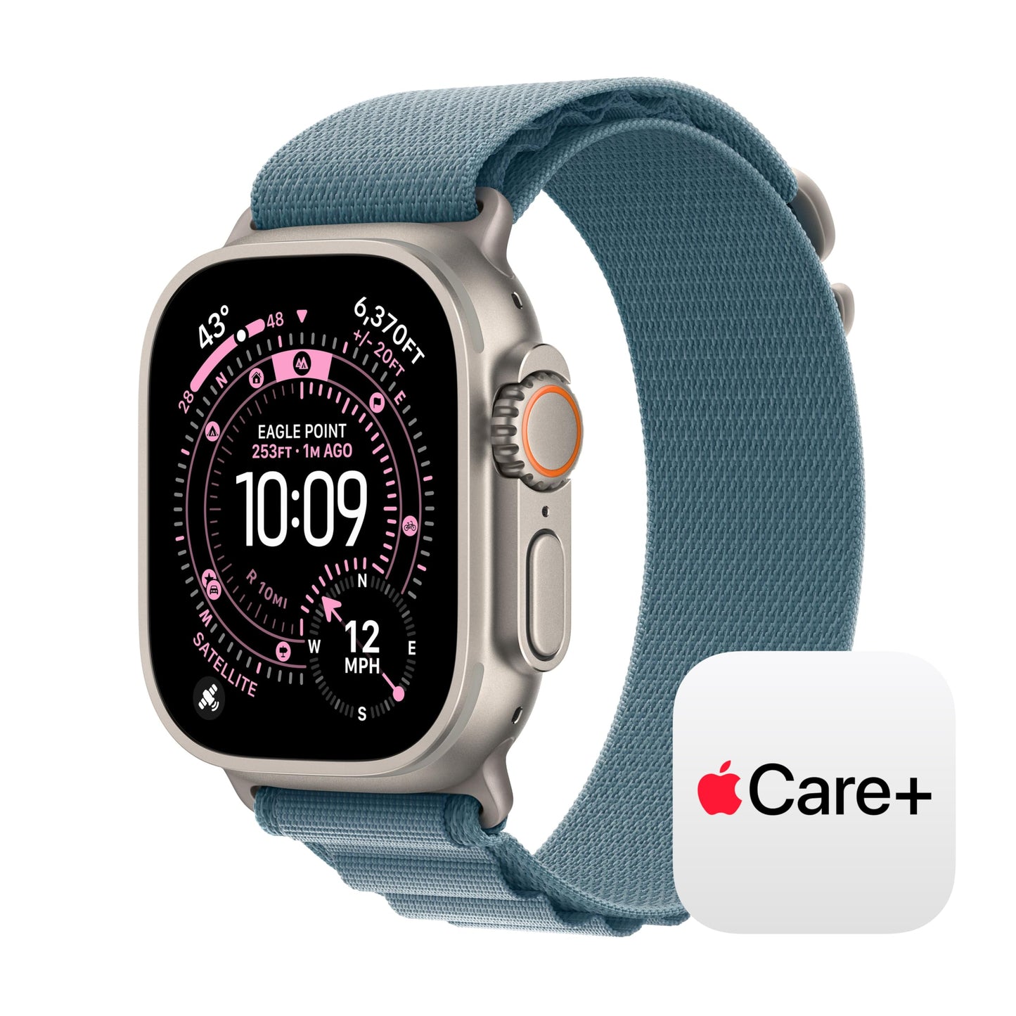 Apple Watch Ultra 3 [GPS + Cellular 49mm] Running & Multisport Smartwatch w/Rugged Titanium Case w/Natural Titanium Milanese Loop - L. Satellite Communications, Advanced Health & Fitness Tracking