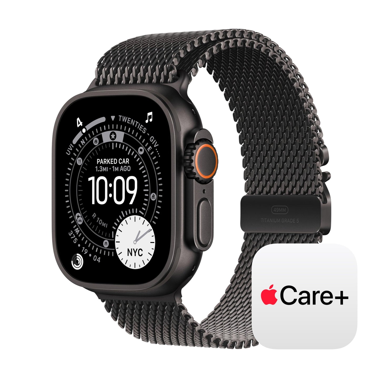 Apple Watch Ultra 3 [GPS + Cellular 49mm] Running & Multisport Smartwatch w/Rugged Titanium Case w/Natural Titanium Milanese Loop - L. Satellite Communications, Advanced Health & Fitness Tracking