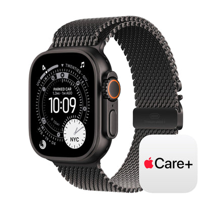 Apple Watch Ultra 3 [GPS + Cellular 49mm] Running & Multisport Smartwatch w/Rugged Titanium Case w/Natural Titanium Milanese Loop - L. Satellite Communications, Advanced Health & Fitness Tracking