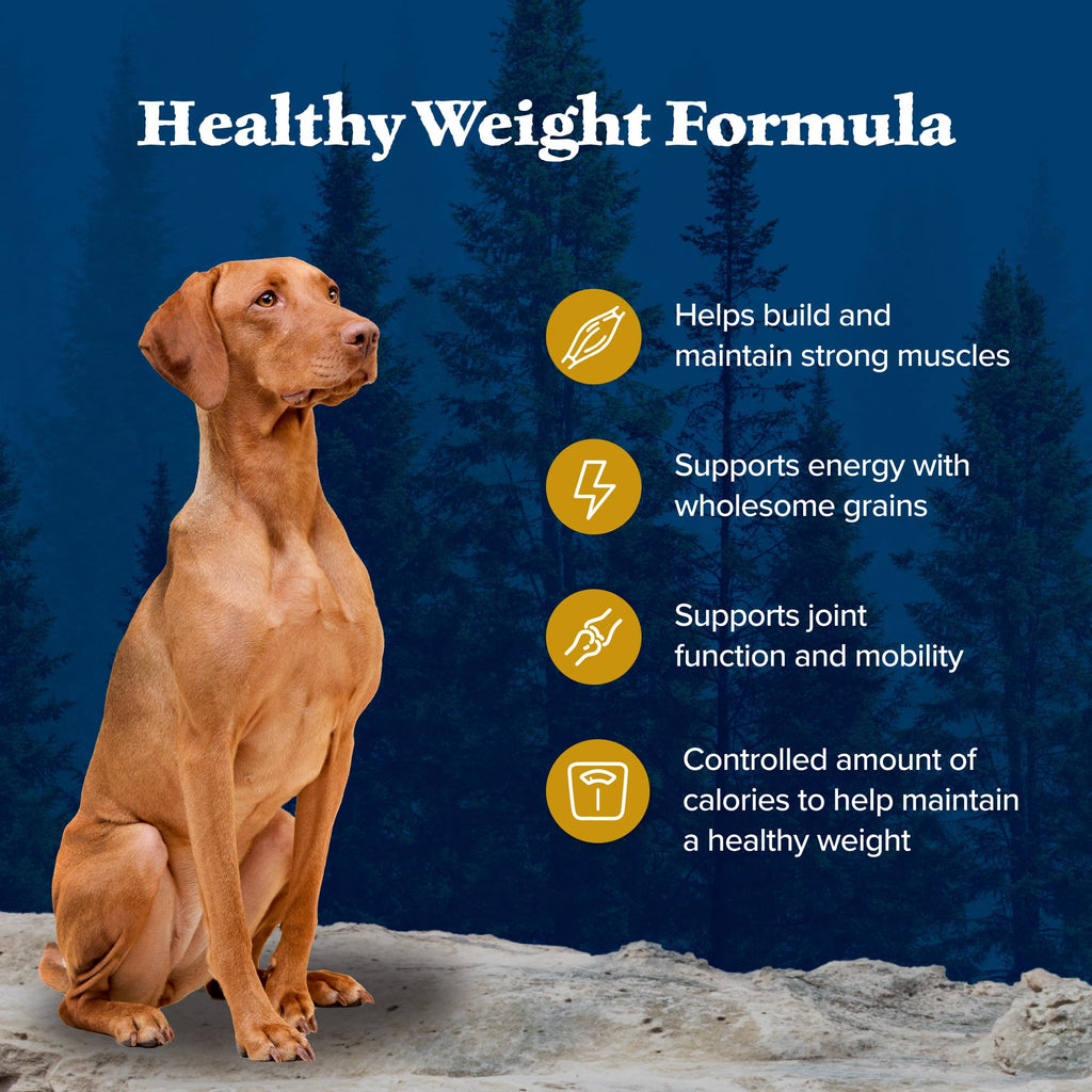 Blue Buffalo Life Protection Formula Healthy Weight Adult Dry Dog Food, Supports an Ideal Weight, Made with Natural Ingredients, Chicken & Brown Rice Recipe, 5-lb Bag