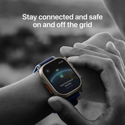 Apple Watch Ultra 3 [GPS + Cellular 49mm] Running & Multisport Smartwatch w/Rugged Titanium Case w/Natural Titanium Milanese Loop - L. Satellite Communications, Advanced Health & Fitness Tracking