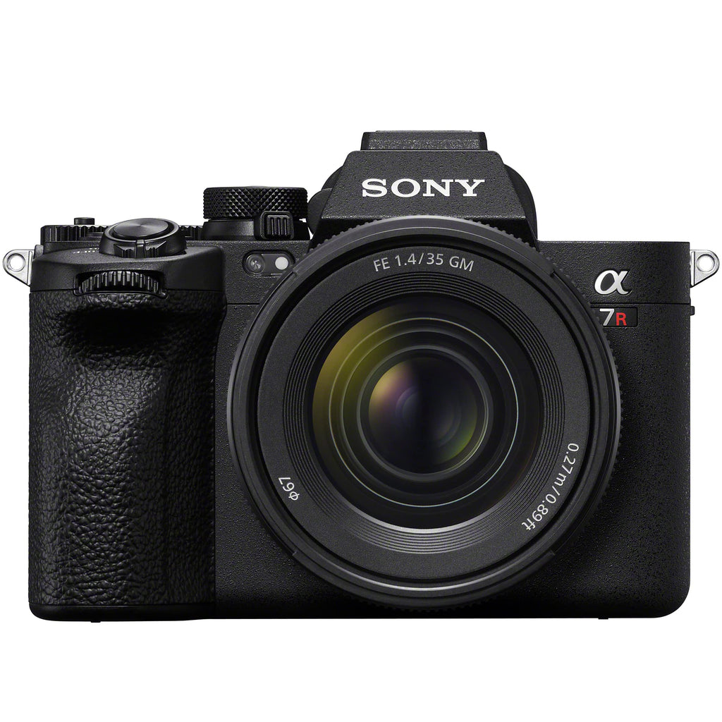 Sony a7R V Full Frame Mirrorless Camera Body with FE 35mm F1.4 GM G Master Lens ILCE-7RM5 + SEL35F14GM Bundle with Deco Gear Photography Backpack + Monopod + Extra Battery, LED and Kit Accessories