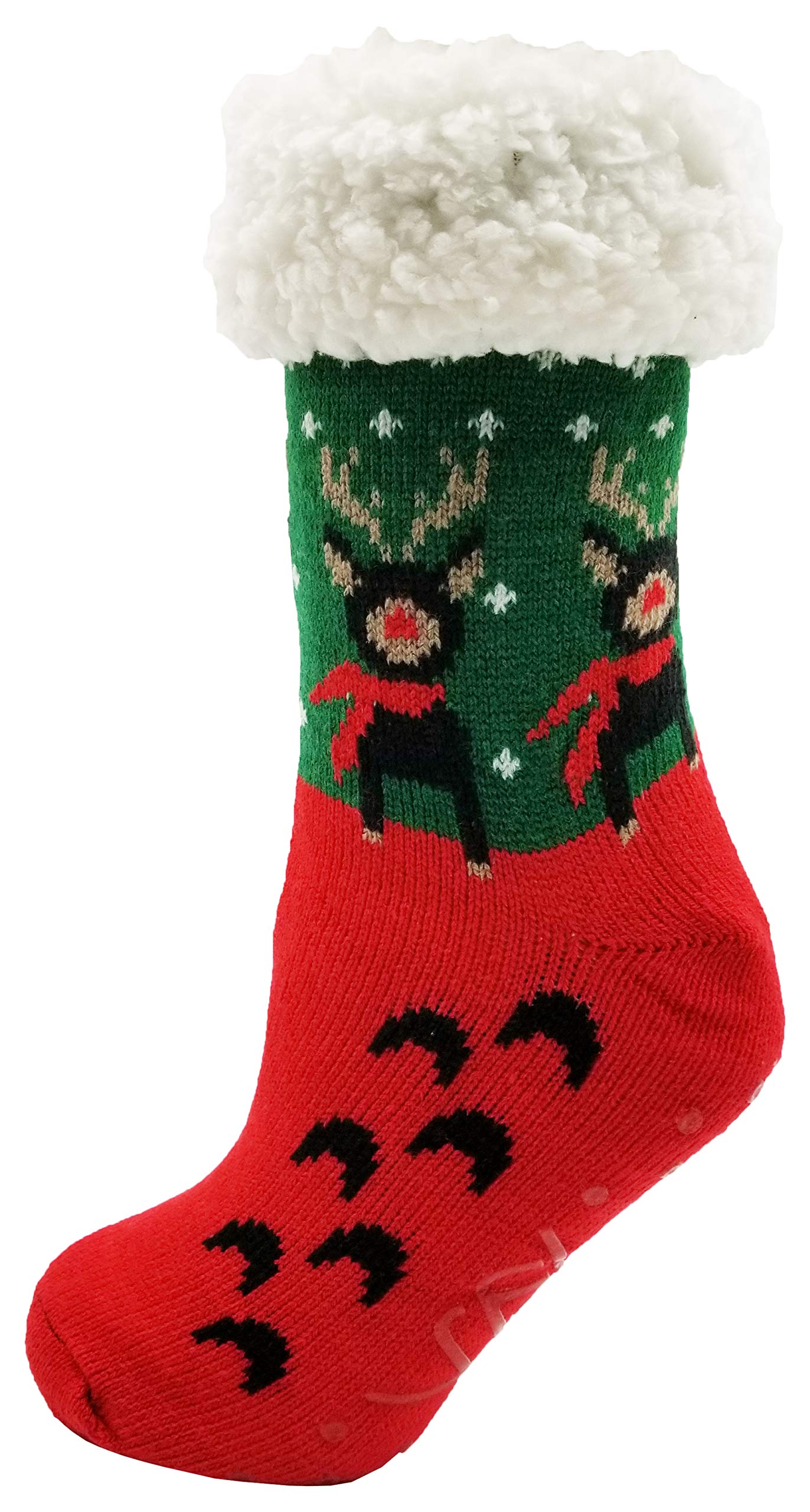 Winterlace Fuzzy Fluffy Slipper Socks, 3 Pairs Womens Sherpa Non Slip Plush Comfy Cozy Cabin Sock