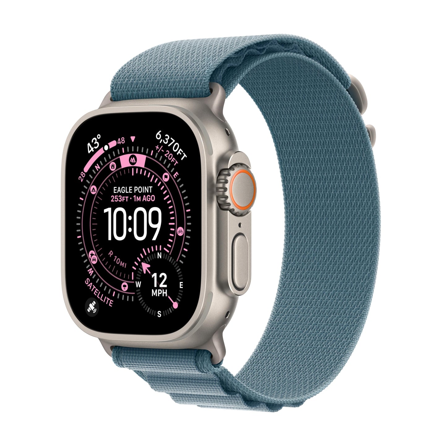 Apple Watch Ultra 3 [GPS + Cellular 49mm] Running & Multisport Smartwatch w/Rugged Titanium Case w/Natural Titanium Milanese Loop - L. Satellite Communications, Advanced Health & Fitness Tracking
