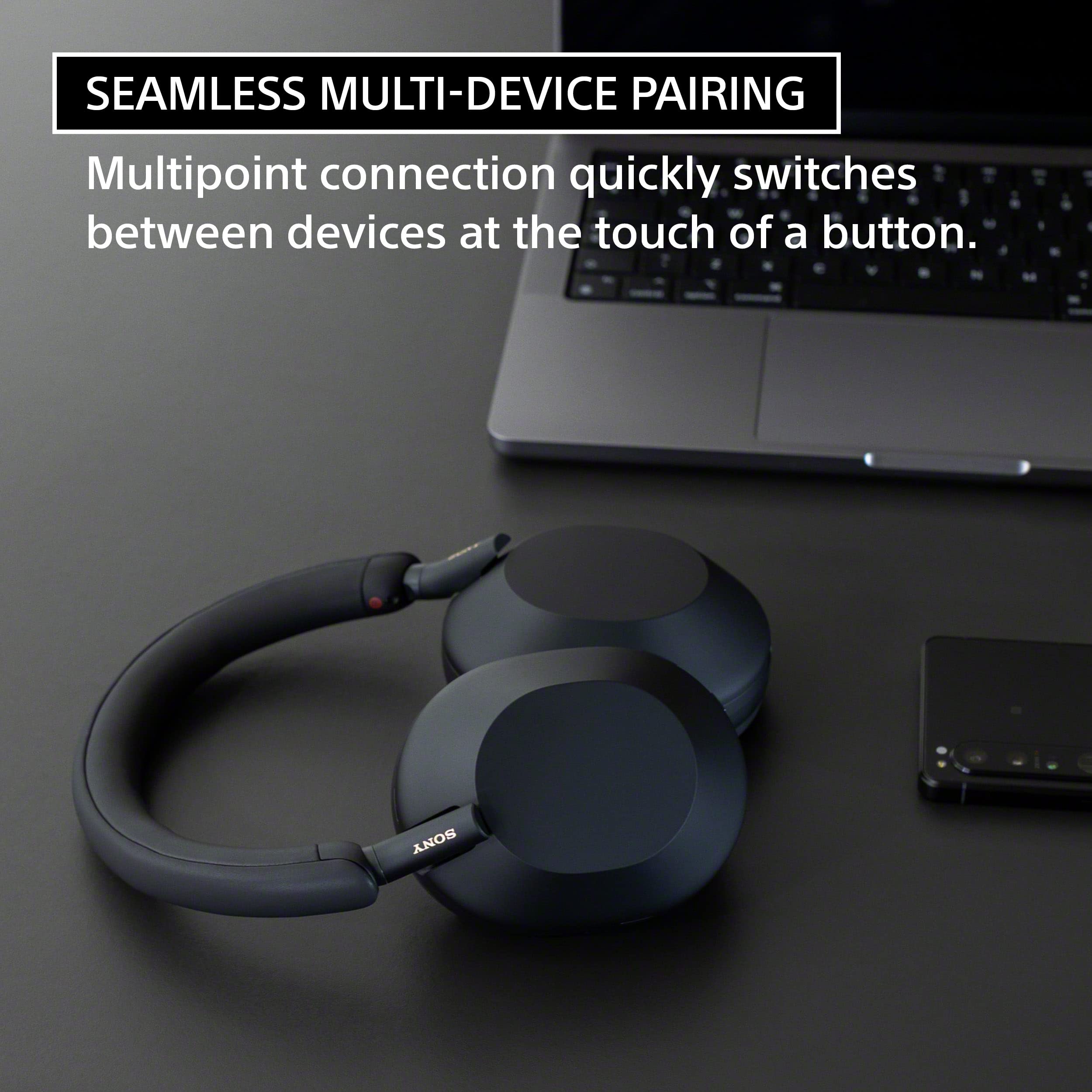 Sony WH-1000XM5 Premium Noise Canceling Headphones, Auto NC Optimizer, 30-Hour Battery, Alexa Voice Control, Silver